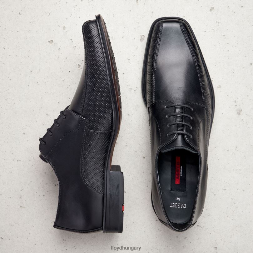 cipő HU LLOYD férfiak dagget fekete 6444N190