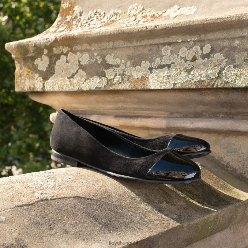 cipő HU LLOYD nők lakkbőr balerina fekete 6444N1171