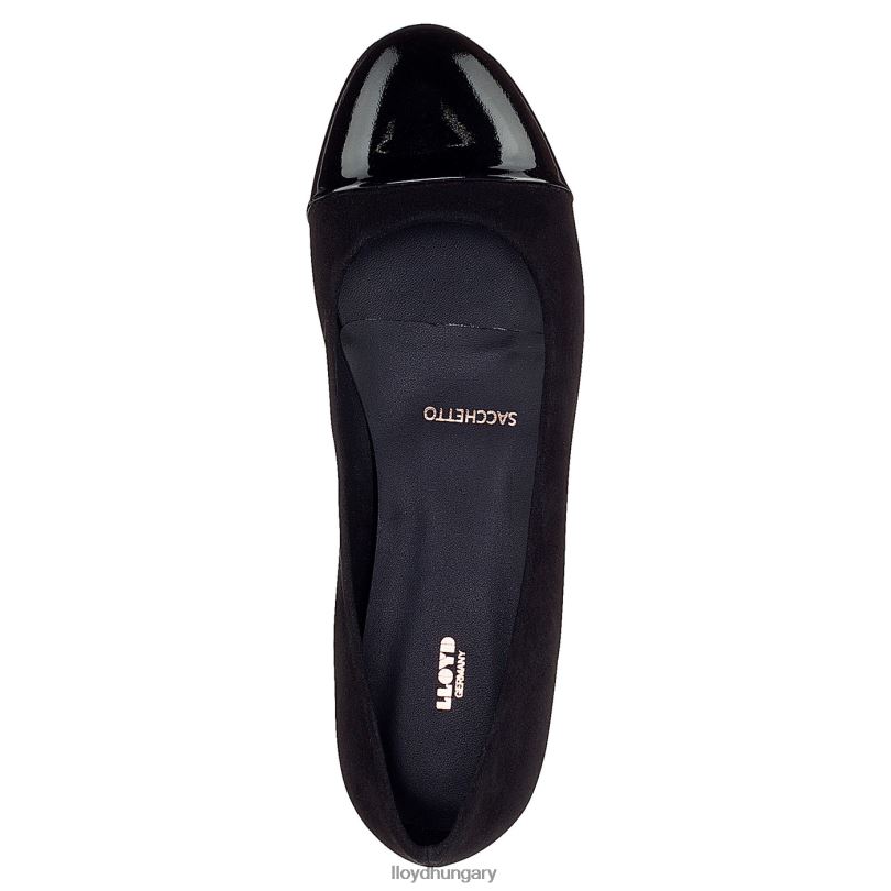 cipő HU LLOYD nők lakkbőr balerina fekete 6444N1171
