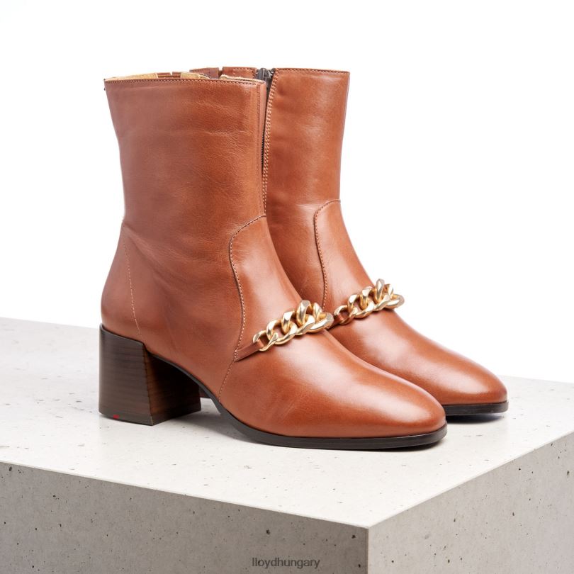 cipő HU LLOYD nők bőr bokacsizma barna 6444N985