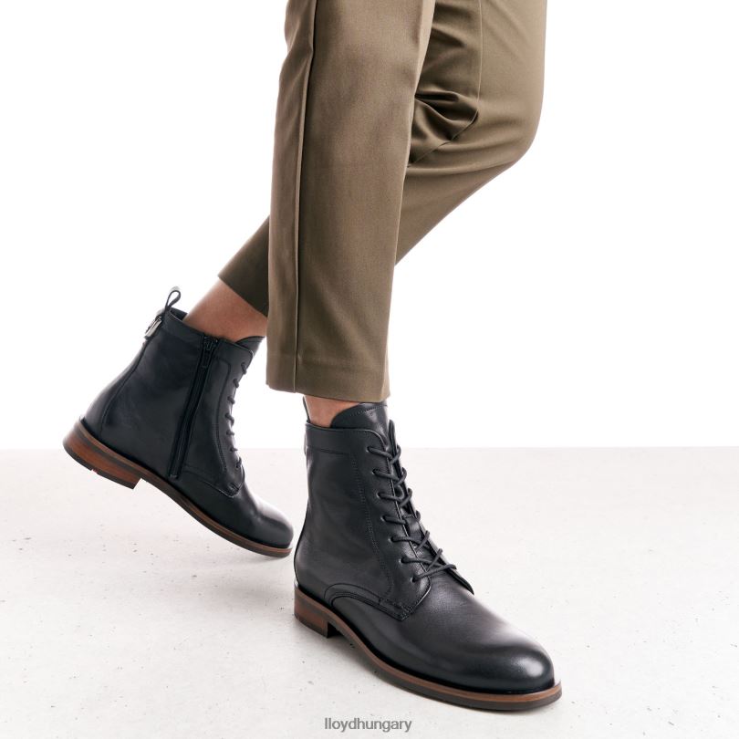 cipő HU LLOYD nők bőr bokacsizma fekete 6444N971