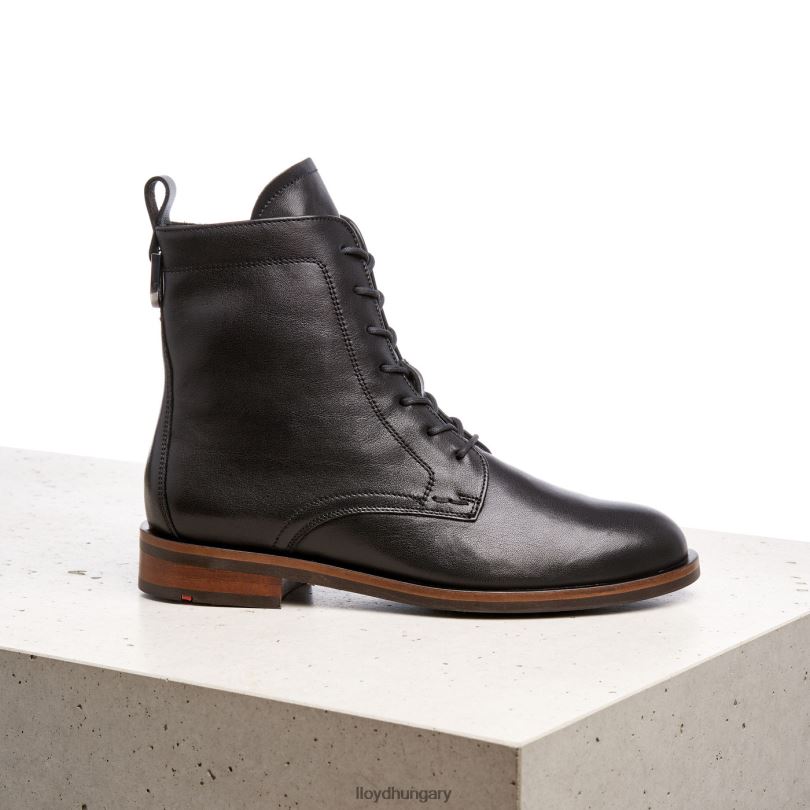 cipő HU LLOYD nők bőr bokacsizma fekete 6444N971