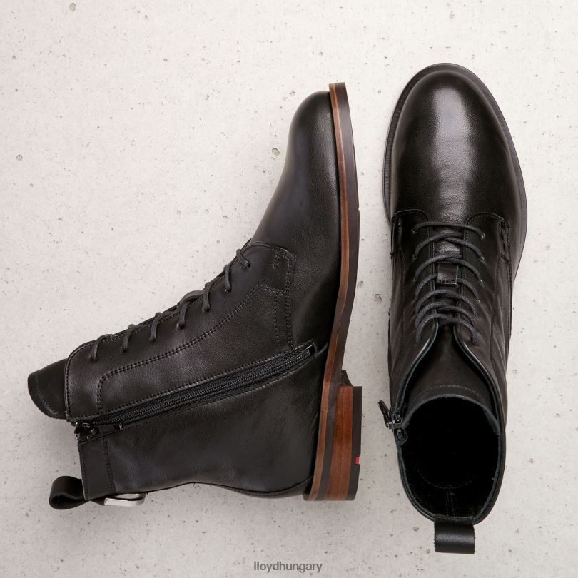 cipő HU LLOYD nők bőr bokacsizma fekete 6444N971