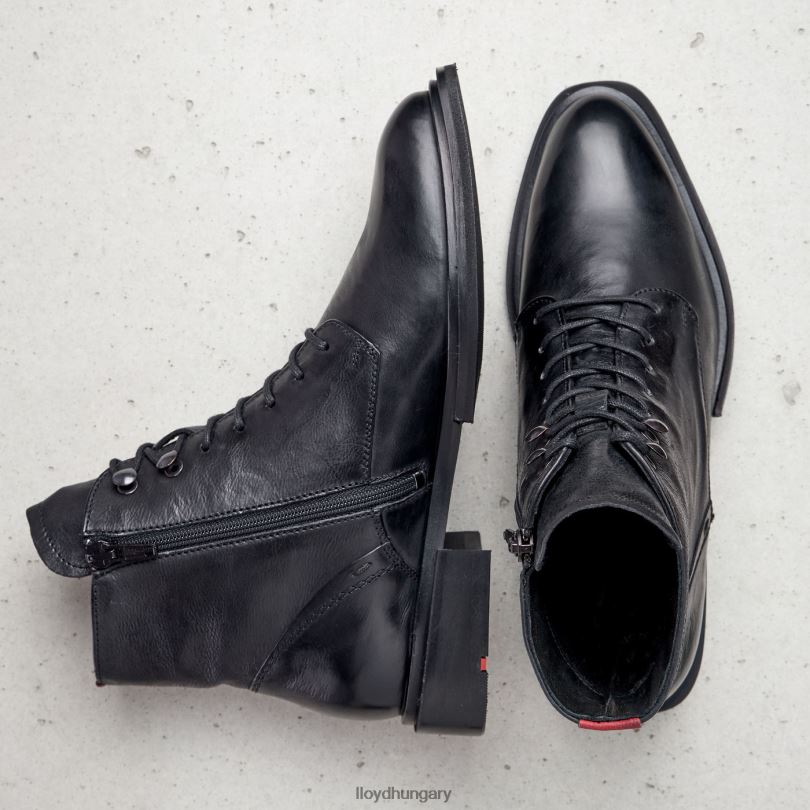 cipő HU LLOYD nők báránybőr bokacsizma fekete 6444N1001