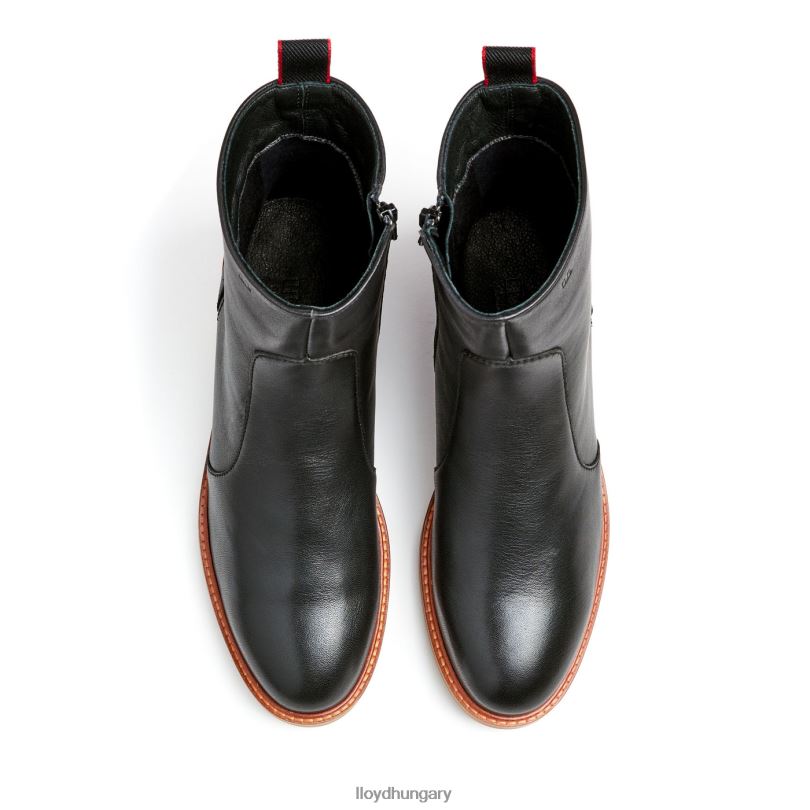 cipő HU LLOYD nők divatos bőr bokacsizma fekete 6444N901