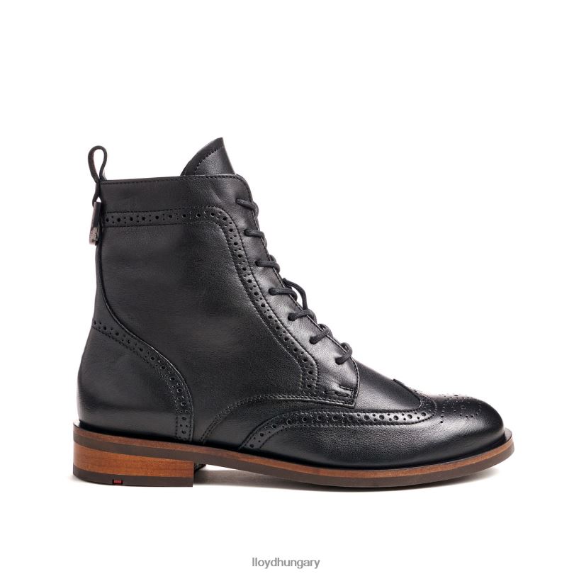 cipő HU LLOYD nők divatos bőr bokacsizma fekete 6444N908