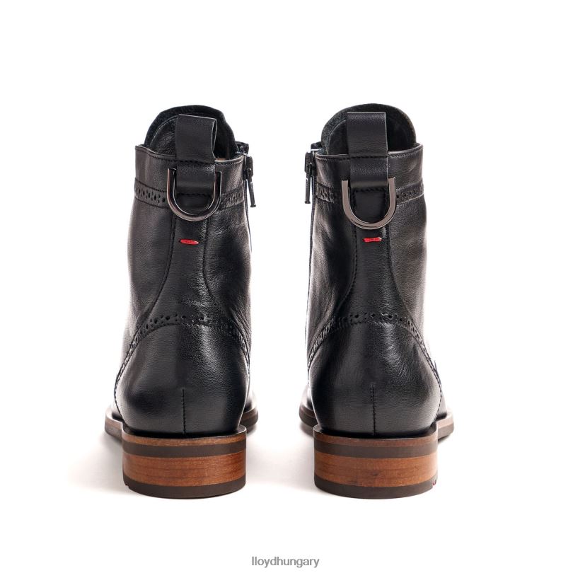 cipő HU LLOYD nők divatos bőr bokacsizma fekete 6444N908