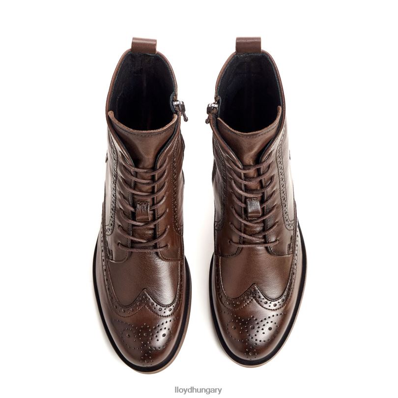 cipő HU LLOYD nők divatos sima bőr bokacsizma barna 6444N877