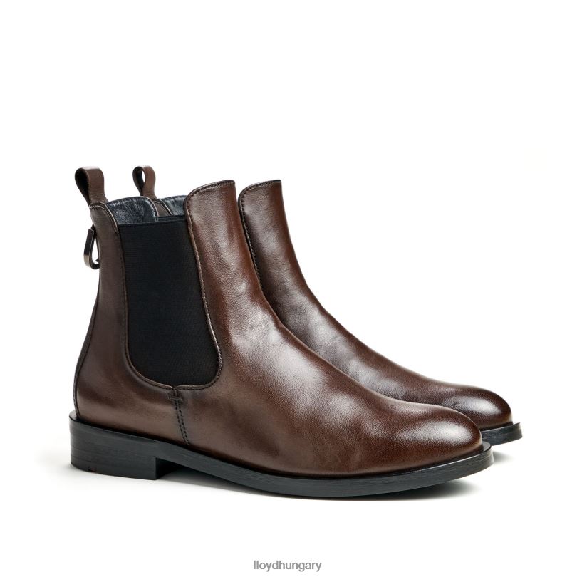 cipő HU LLOYD nők divatos sima bőr bokacsizma barna 6444N897