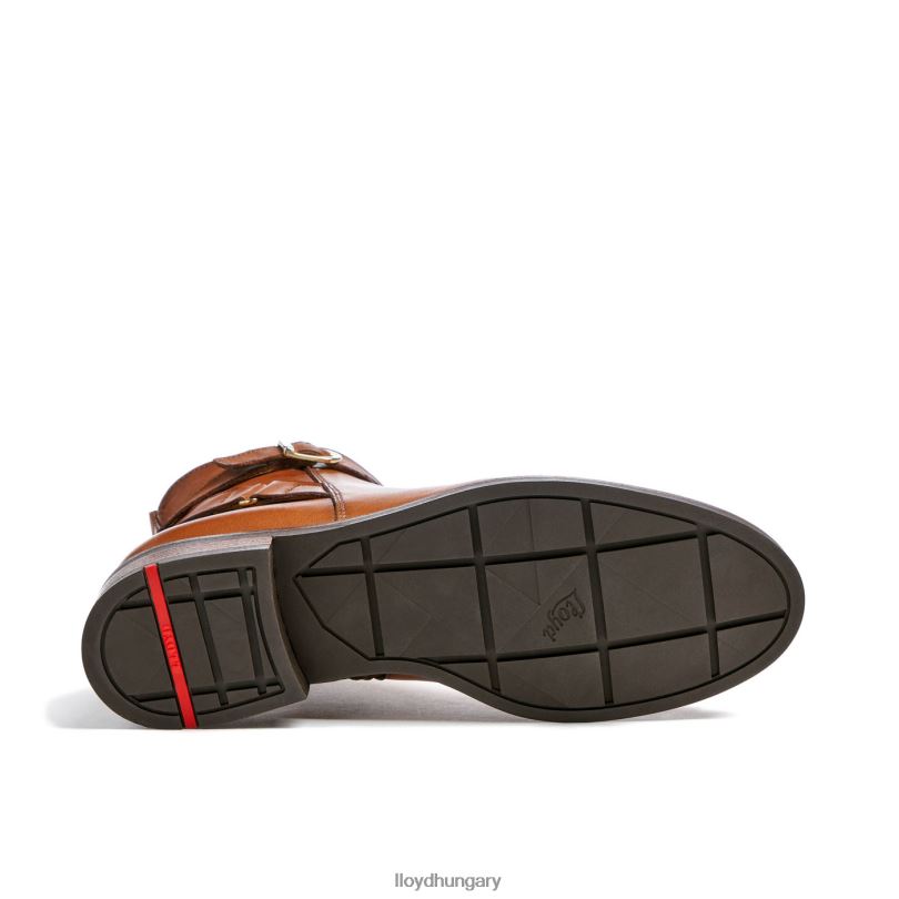 cipő HU LLOYD nők divatos sima bőr bokacsizma barna 6444N900