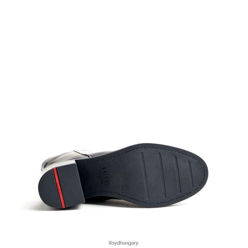 cipő HU LLOYD nők divatos sima bőr bokacsizma fekete 6444N885