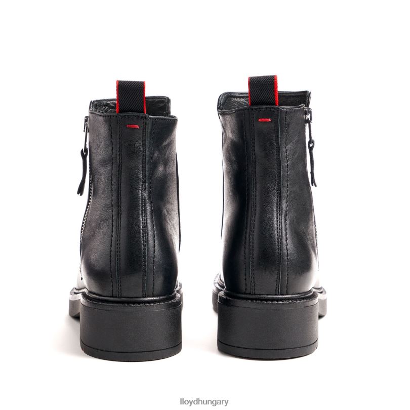 cipő HU LLOYD nők divatos sima bőr bokacsizma fekete 6444N918