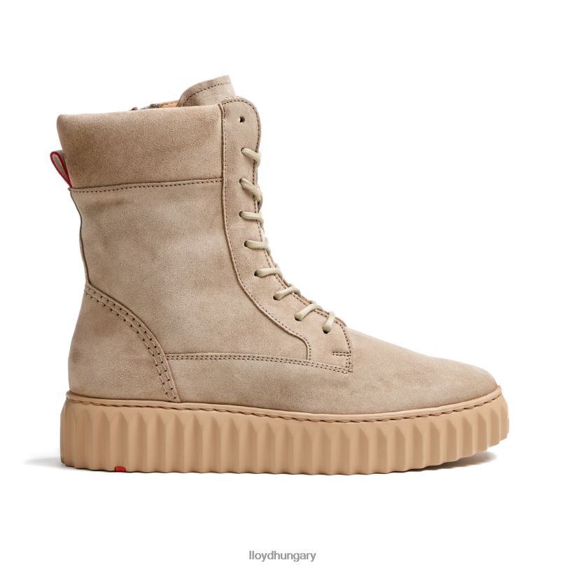 cipő HU LLOYD nők durva bőr bokacsizma bézs 6444N888