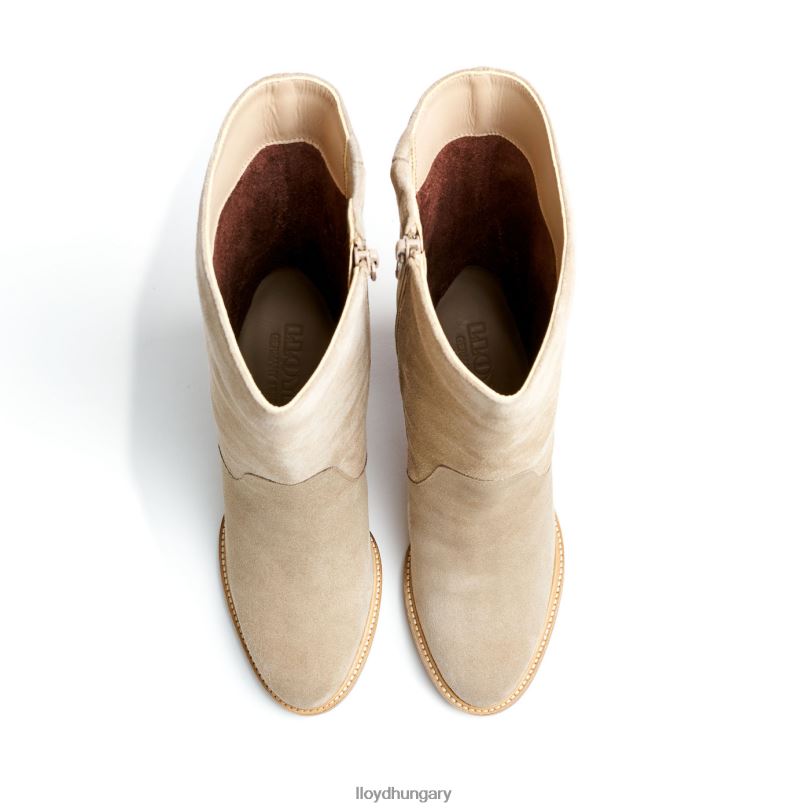 cipő HU LLOYD nők durva bőr bokacsizma bézs 6444N891