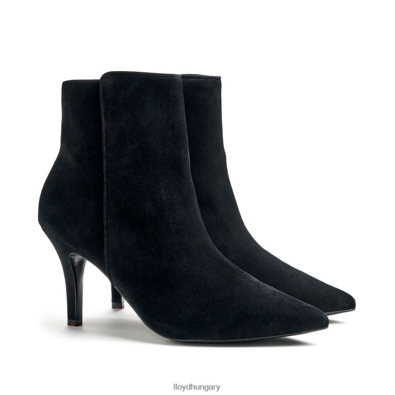 cipő HU LLOYD nők durva bőr bokacsizma fekete 6444N879