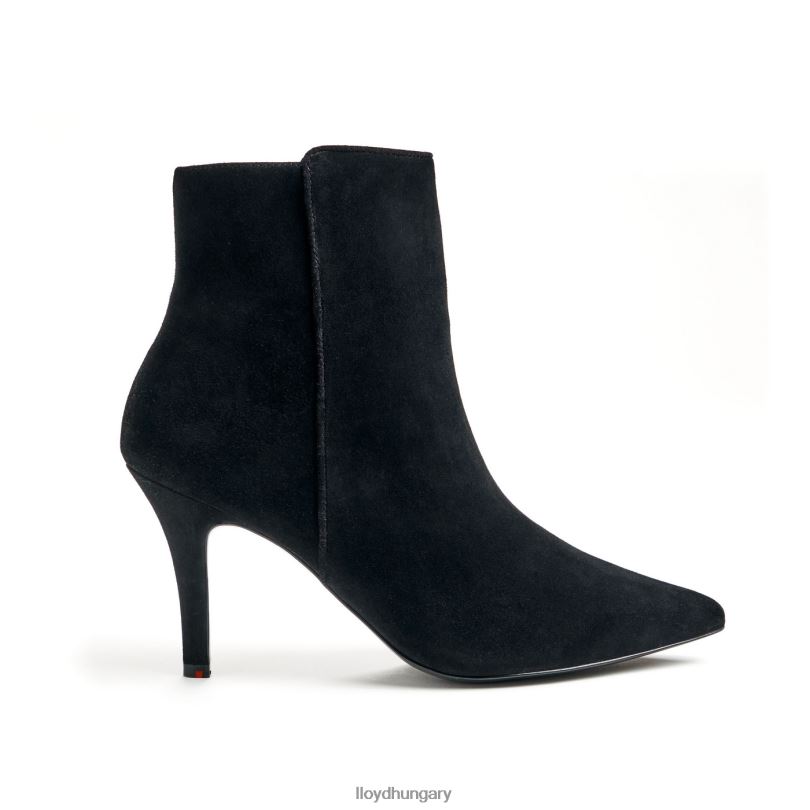 cipő HU LLOYD nők durva bőr bokacsizma fekete 6444N879