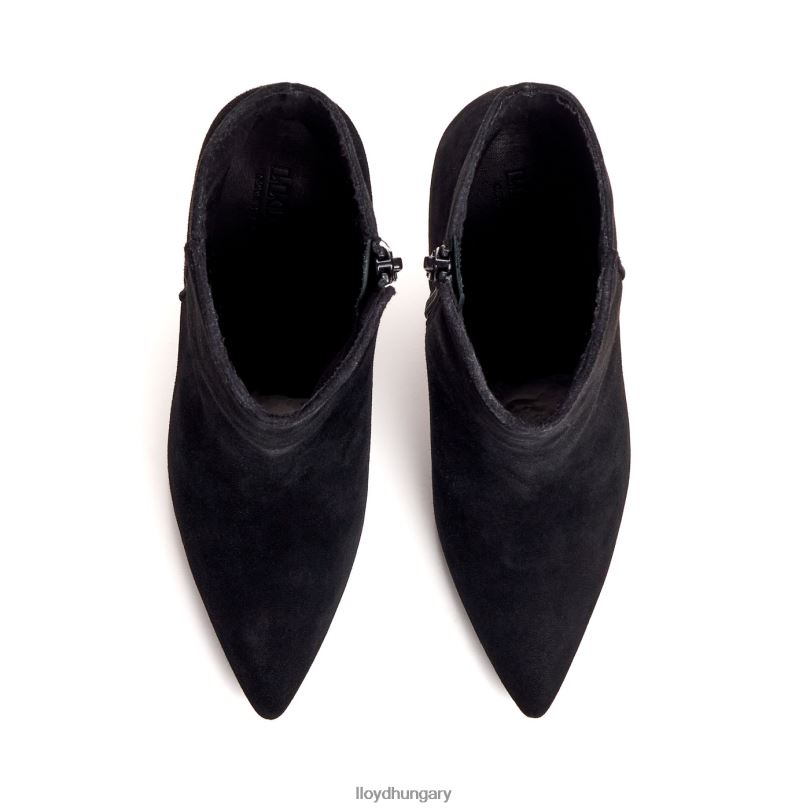 cipő HU LLOYD nők durva bőr bokacsizma fekete 6444N879