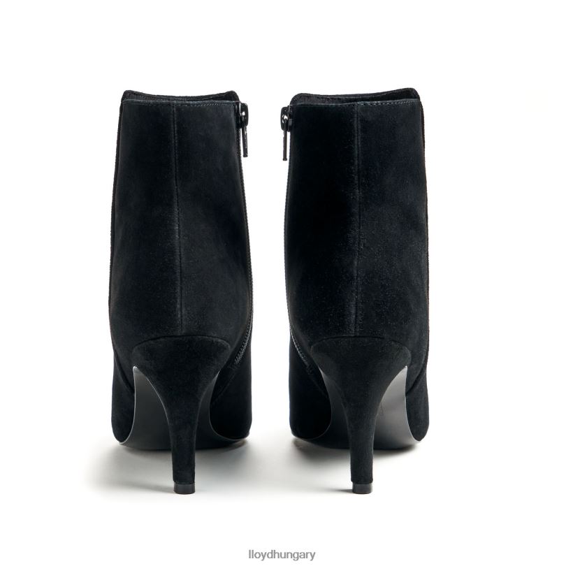 cipő HU LLOYD nők durva bőr bokacsizma fekete 6444N879