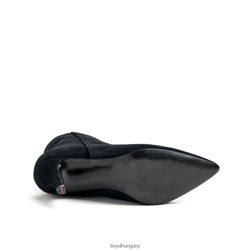 cipő HU LLOYD nők durva bőr bokacsizma fekete 6444N879