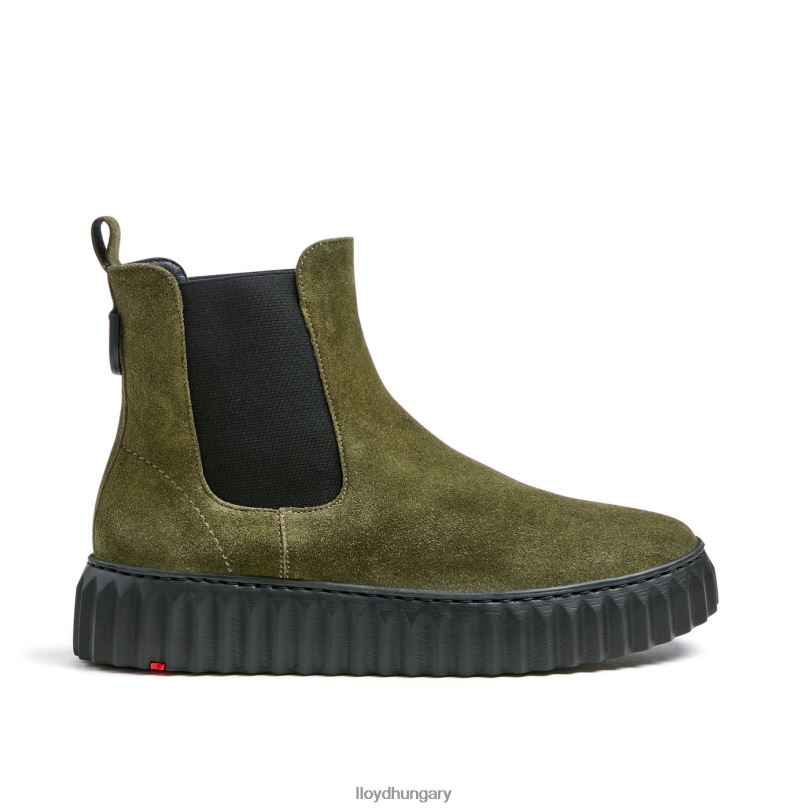 cipő HU LLOYD nők durva bőr bokacsizma zöld 6444N883