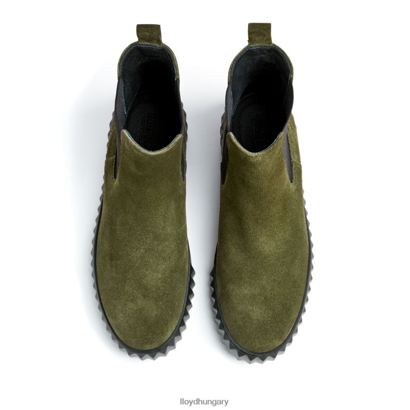 cipő HU LLOYD nők durva bőr bokacsizma zöld 6444N883