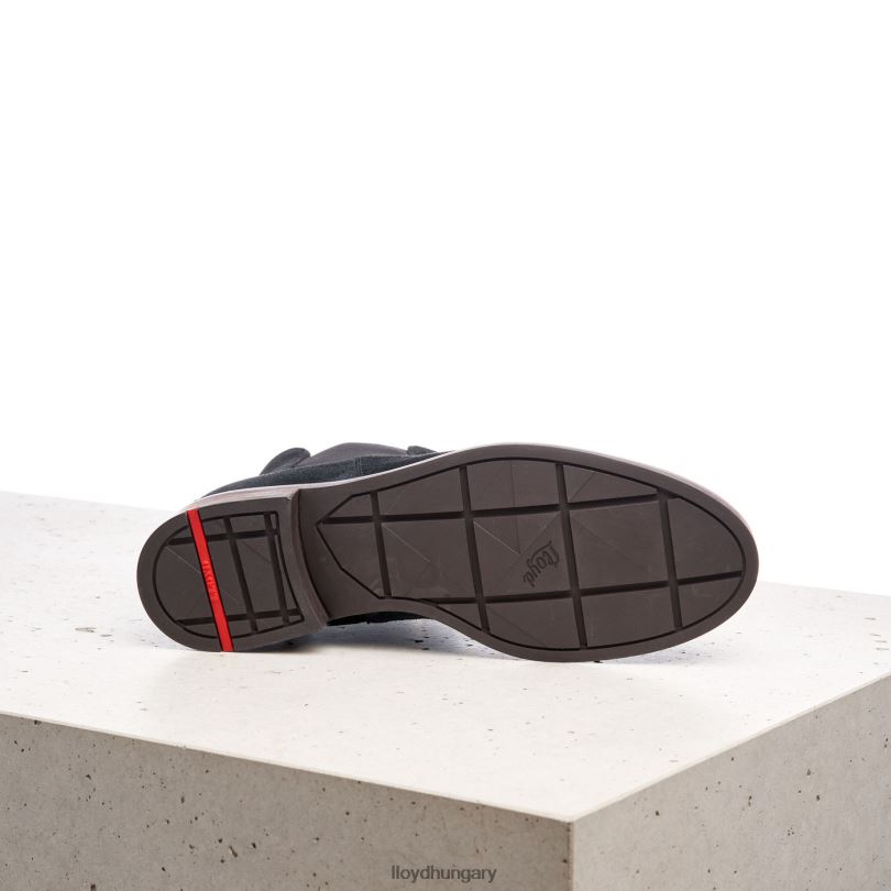 cipő HU LLOYD nők durva bőr felbújós bokacsizma fekete 6444N975