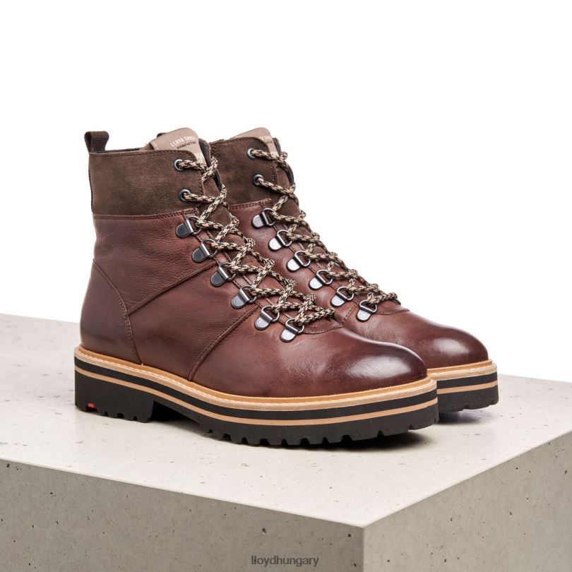 cipő HU LLOYD nők extra könnyű talpú bőr bokacsizma barna 6444N1003