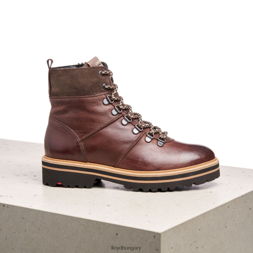 cipő HU LLOYD nők extra könnyű talpú bőr bokacsizma barna 6444N1003