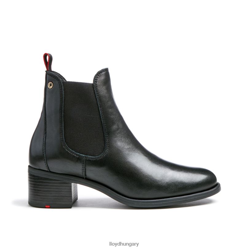 cipő HU LLOYD nők extra könnyű talpú bőr bokacsizma fekete 6444N928