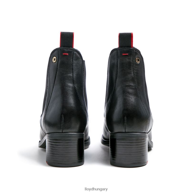 cipő HU LLOYD nők extra könnyű talpú bőr bokacsizma fekete 6444N928