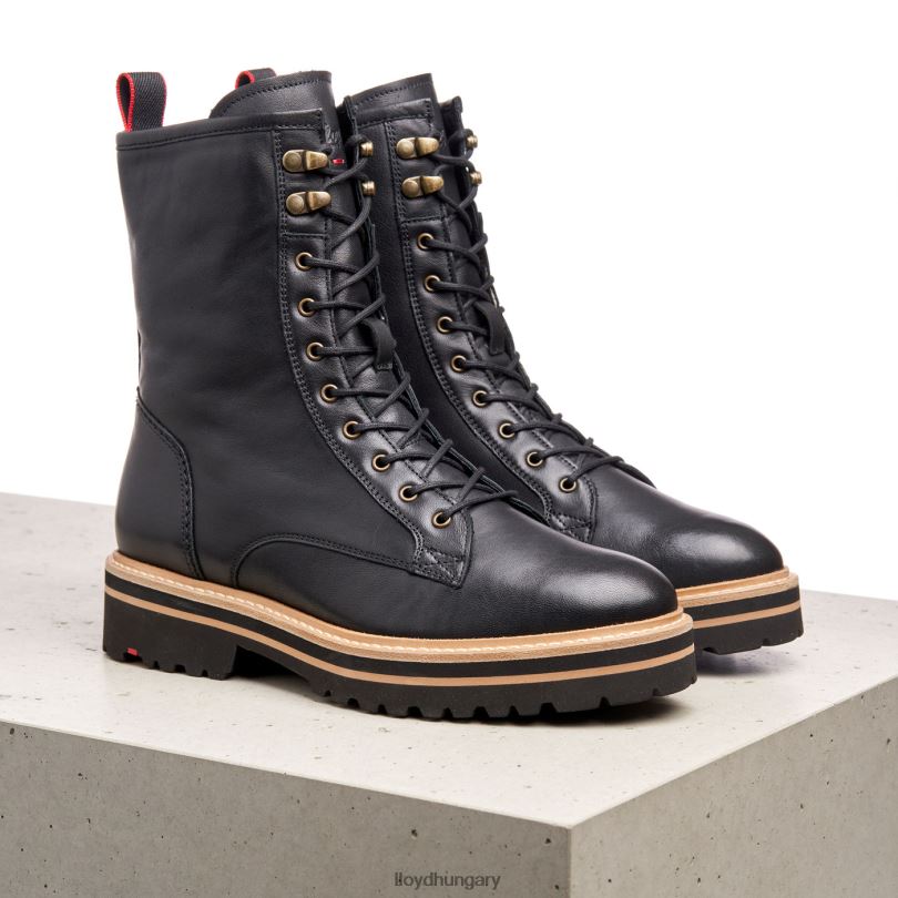 cipő HU LLOYD nők extra könnyű talpú bőr bokacsizma fekete 6444N957