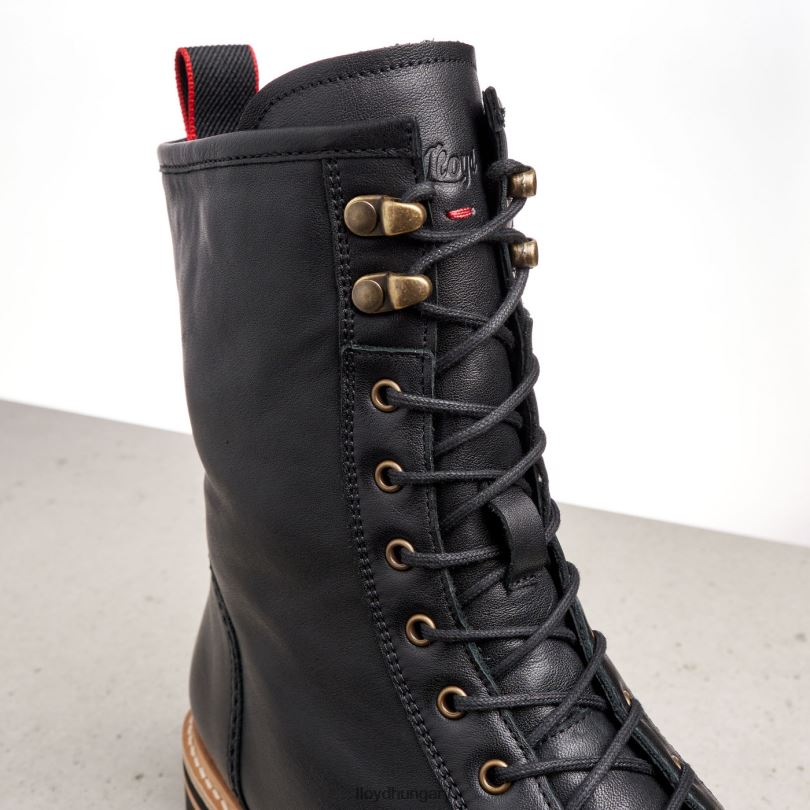 cipő HU LLOYD nők extra könnyű talpú bőr bokacsizma fekete 6444N957