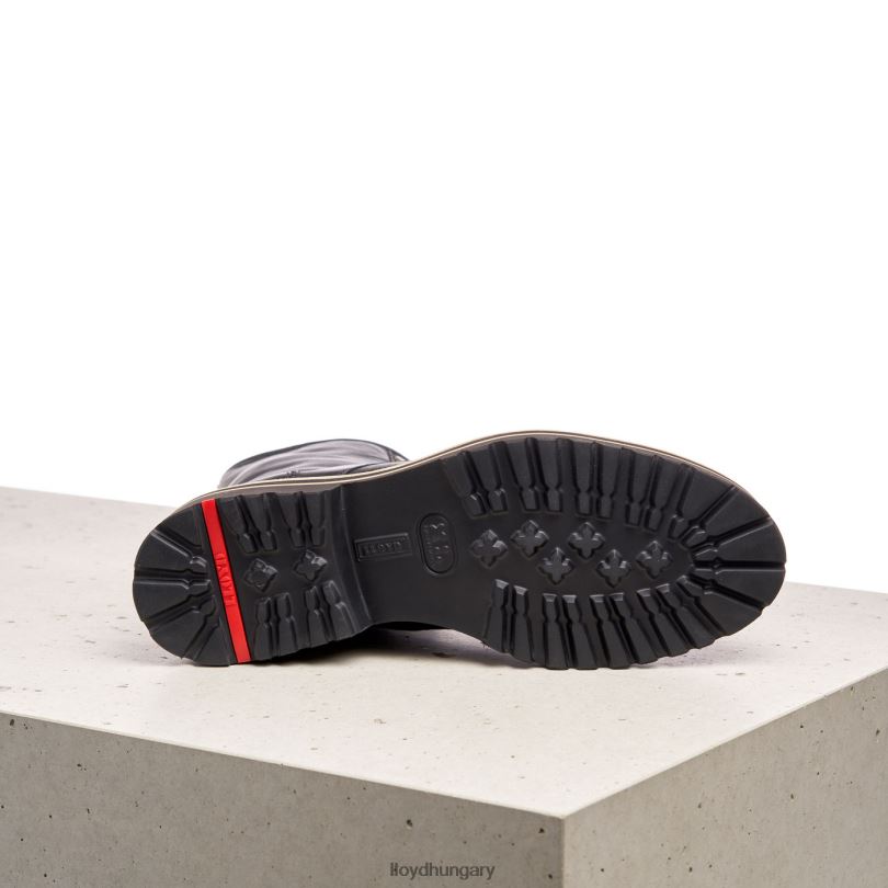 cipő HU LLOYD nők extra könnyű talpú bőr bokacsizma fekete 6444N957