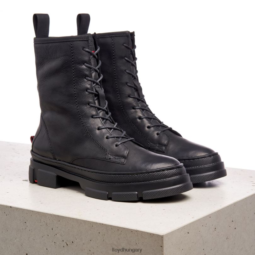 cipő HU LLOYD nők extra könnyű talpú bőr bokacsizma fekete 6444N965