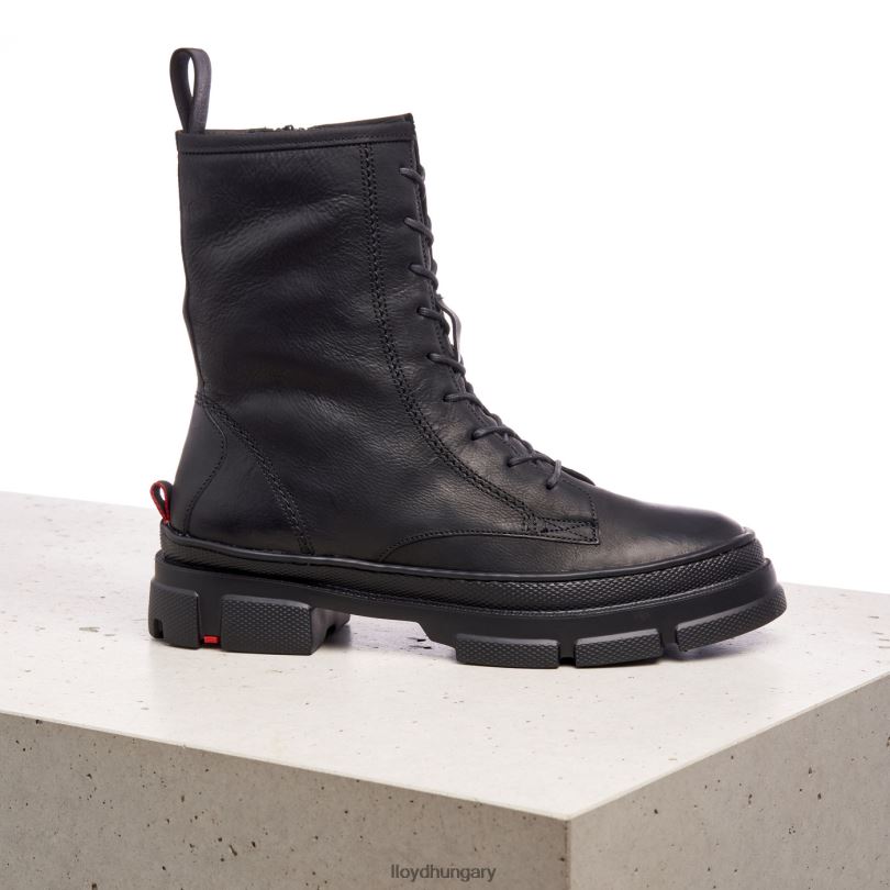 cipő HU LLOYD nők extra könnyű talpú bőr bokacsizma fekete 6444N965