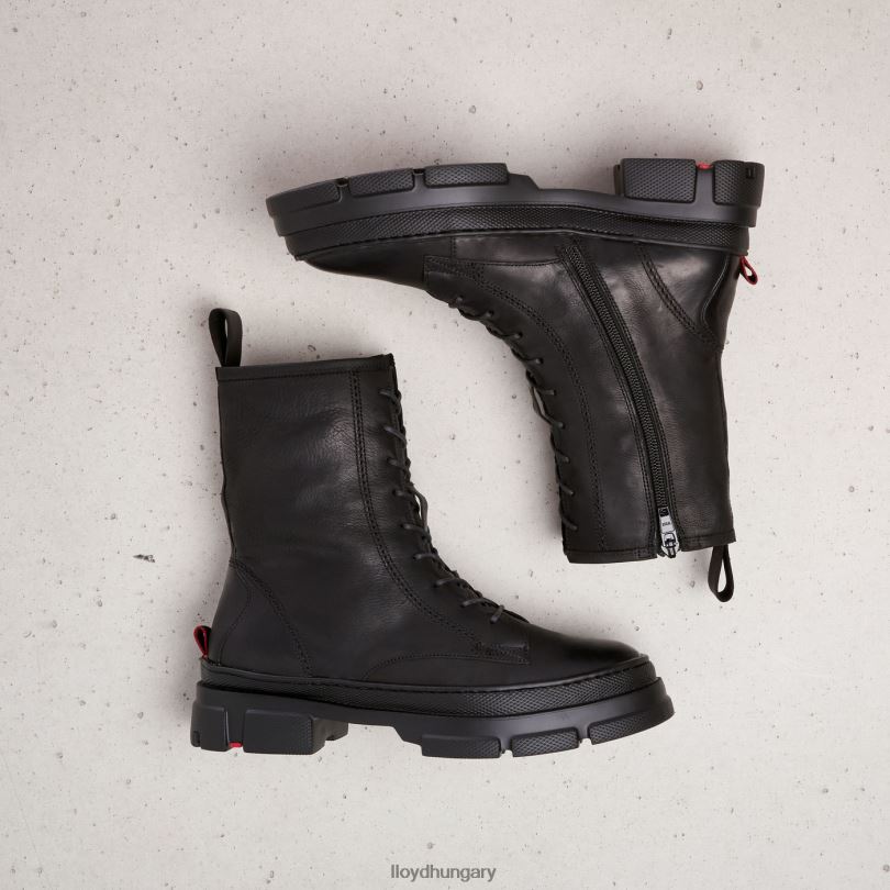 cipő HU LLOYD nők extra könnyű talpú bőr bokacsizma fekete 6444N965