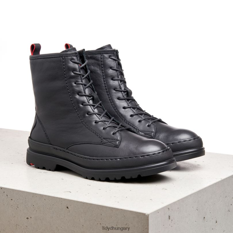 cipő HU LLOYD nők extra könnyű talpú bőr bokacsizma fekete 6444N974