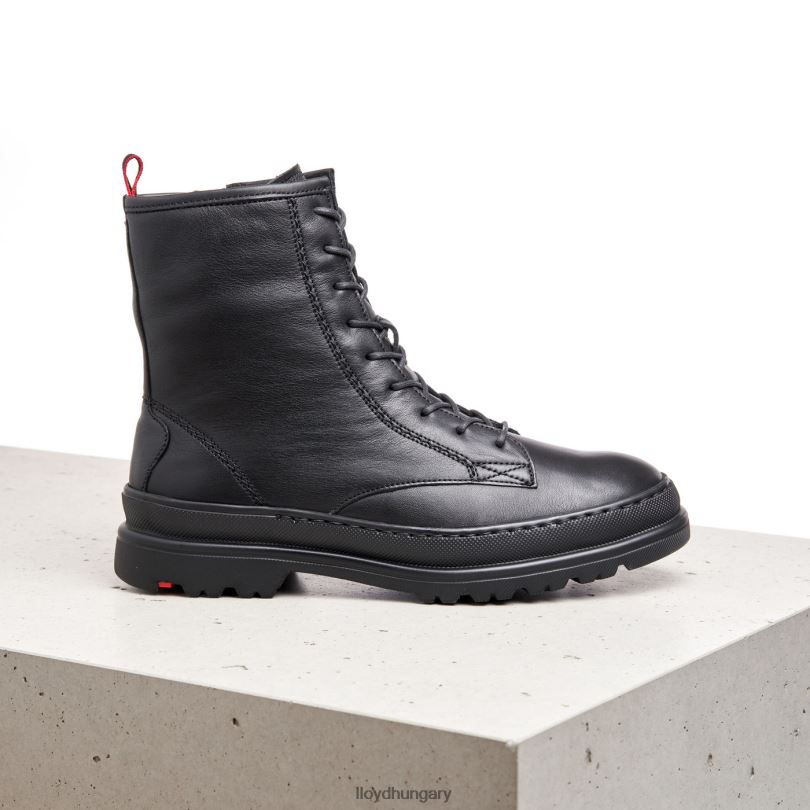 cipő HU LLOYD nők extra könnyű talpú bőr bokacsizma fekete 6444N974