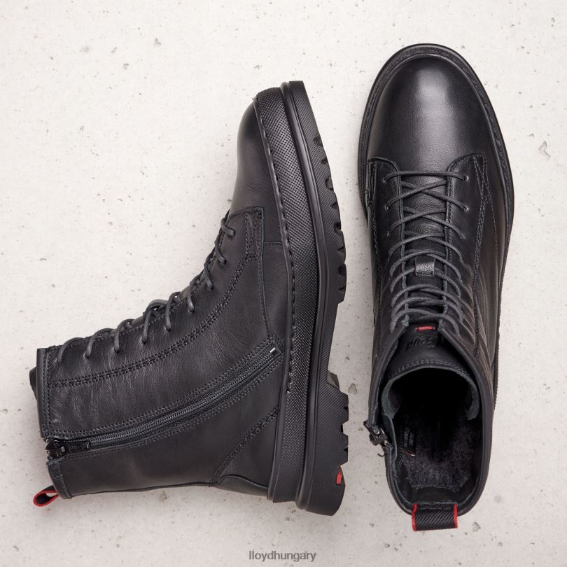 cipő HU LLOYD nők extra könnyű talpú bőr bokacsizma fekete 6444N974