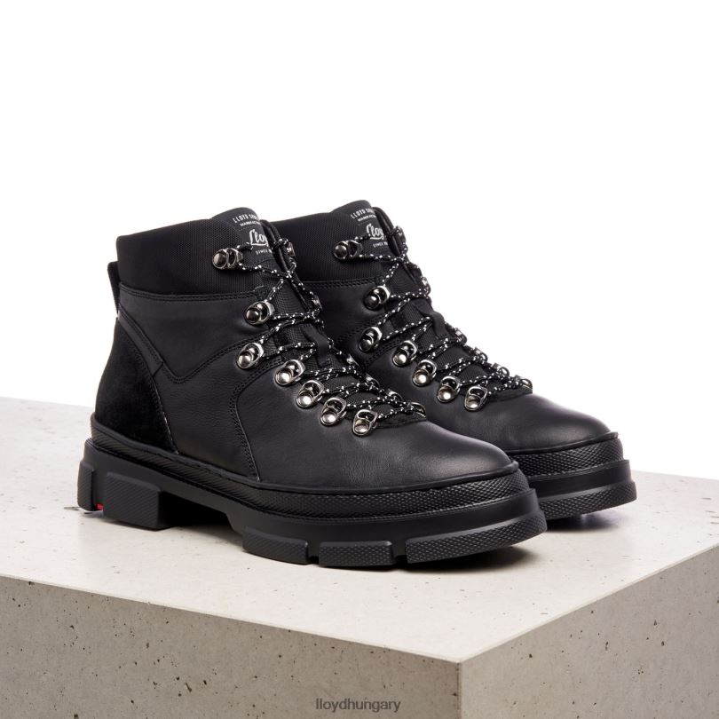 cipő HU LLOYD nők extra könnyű talpú bőr bokacsizma fekete 6444N988