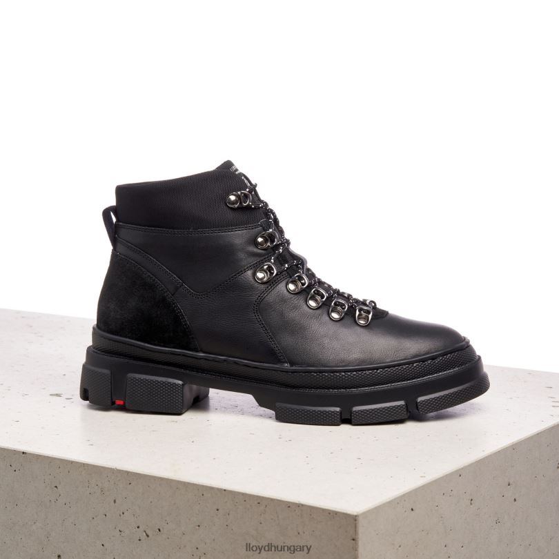 cipő HU LLOYD nők extra könnyű talpú bőr bokacsizma fekete 6444N988