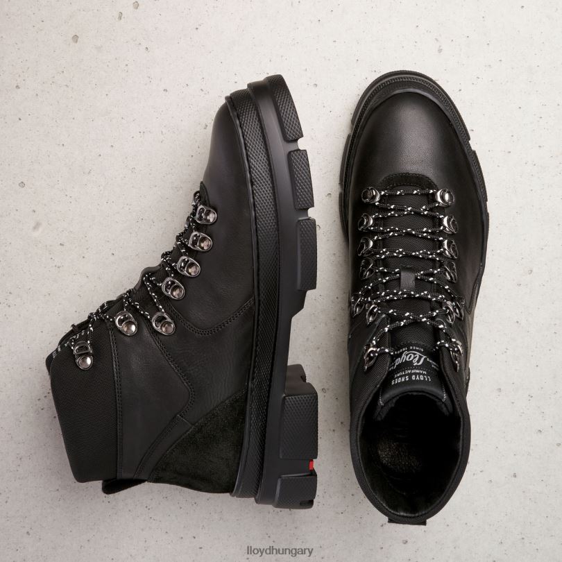 cipő HU LLOYD nők extra könnyű talpú bőr bokacsizma fekete 6444N988