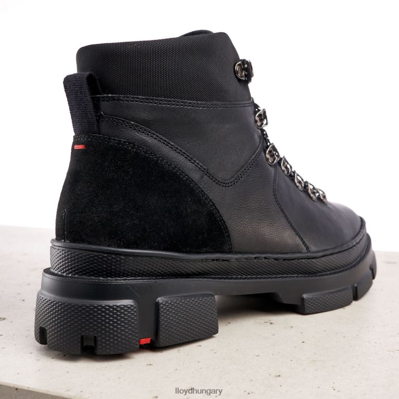 cipő HU LLOYD nők extra könnyű talpú bőr bokacsizma fekete 6444N988