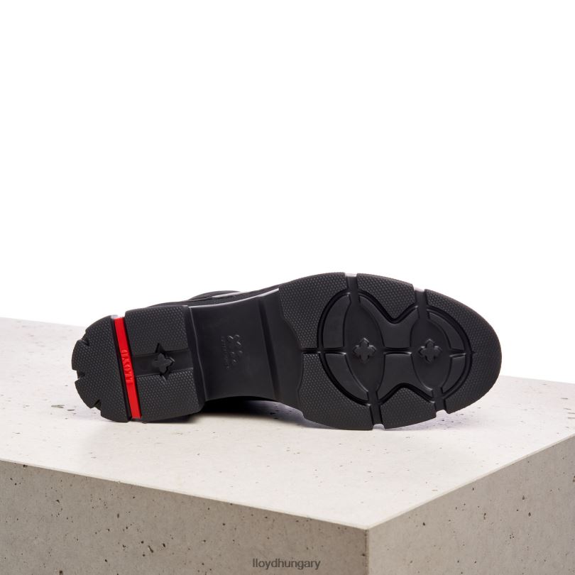 cipő HU LLOYD nők extra könnyű talpú bőr bokacsizma fekete 6444N988