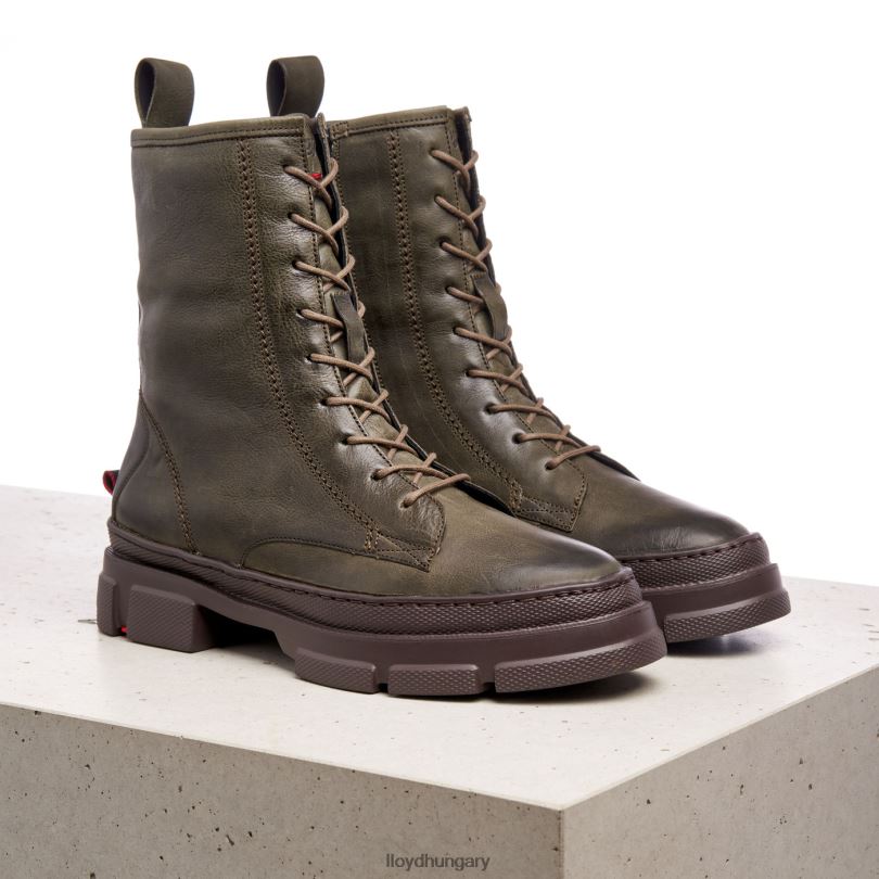 cipő HU LLOYD nők extra könnyű talpú bőr bokacsizma zöld 6444N973