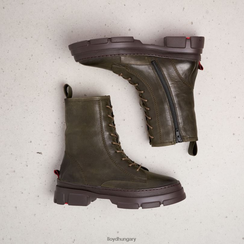 cipő HU LLOYD nők extra könnyű talpú bőr bokacsizma zöld 6444N973