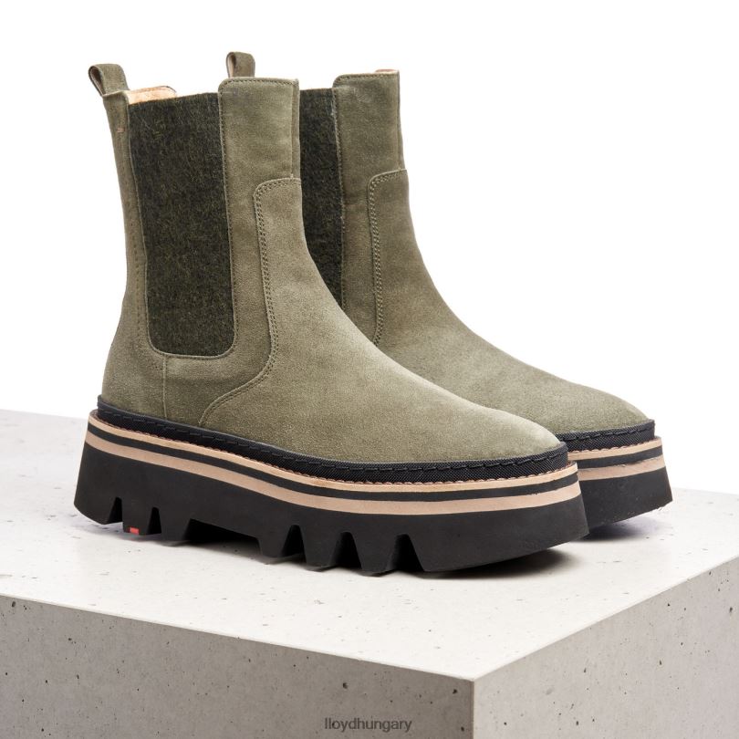 cipő HU LLOYD nők felbújós bokacsizma zöld 6444N945