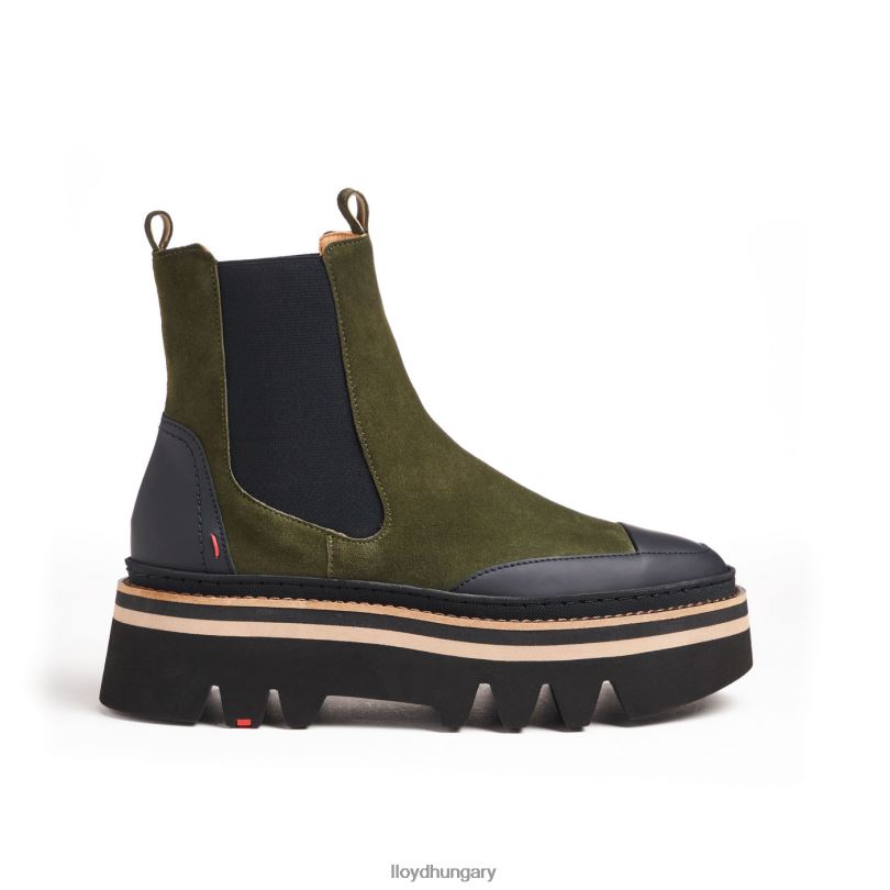 cipő HU LLOYD nők gumitalpú felcsúsztatható bokacsizma zöld 6444N944