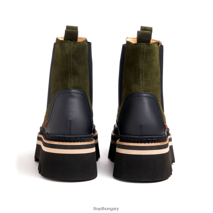 cipő HU LLOYD nők gumitalpú felcsúsztatható bokacsizma zöld 6444N944