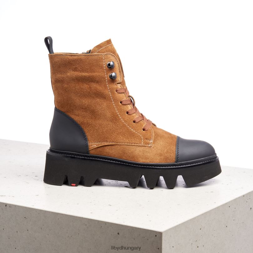 cipő HU LLOYD nők könnyű talpú bőr bokacsizma barna 6444N948